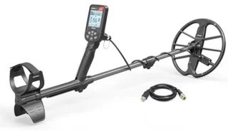 Waterdichte metaaldetector met koolstofvezelschacht - zwart