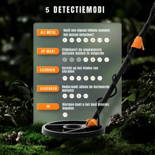 YOR® Kinder-metaaldetector - Zwart/Oranje