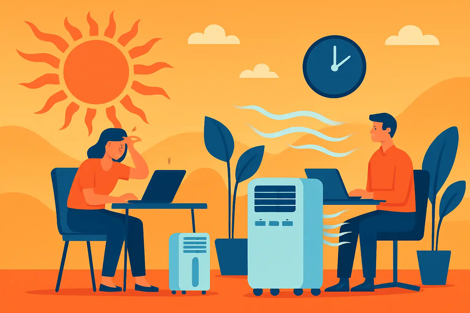 Hitteplan voor kantoor: zo houd je medewerkers koel met mobiele airco's