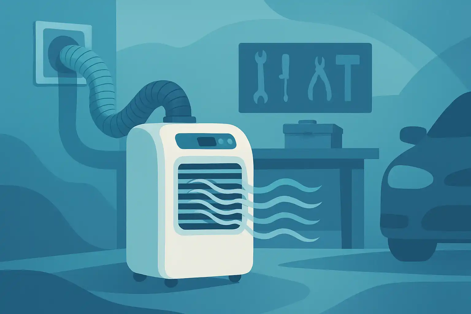 Mobiele airco in de garage: zo houd je je werkplaats of hobbyruimte koel zonder onnodig energieverlies