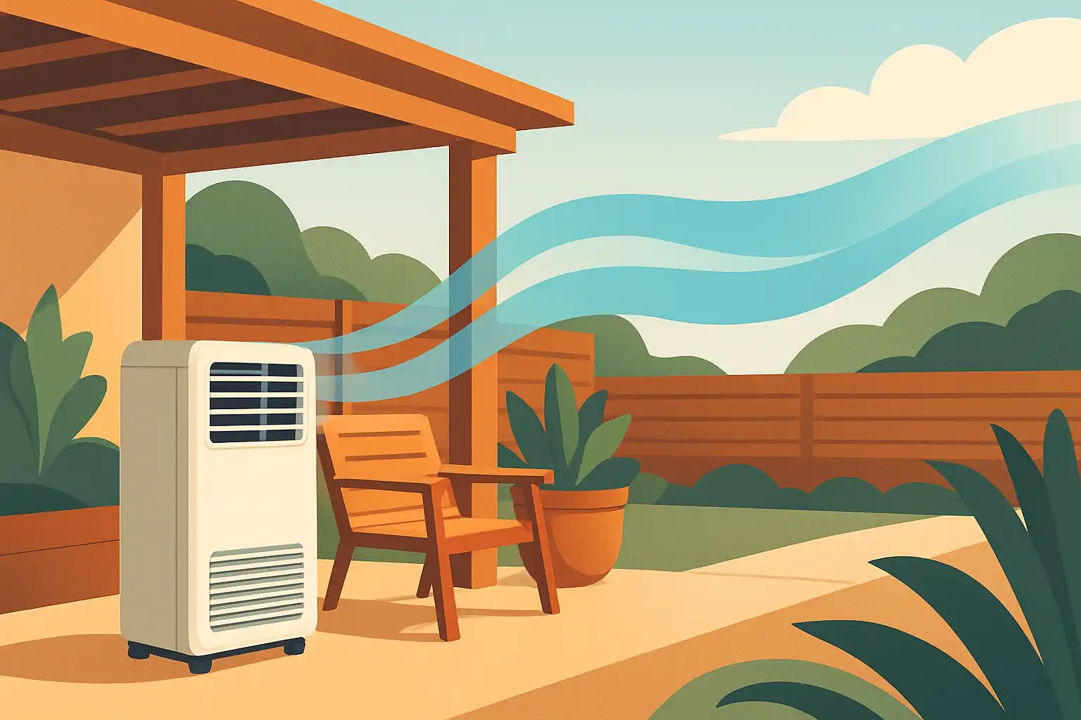 Mobiele airco's in de tuin: zo koel je je overkapping en terras zonder energieverspilling