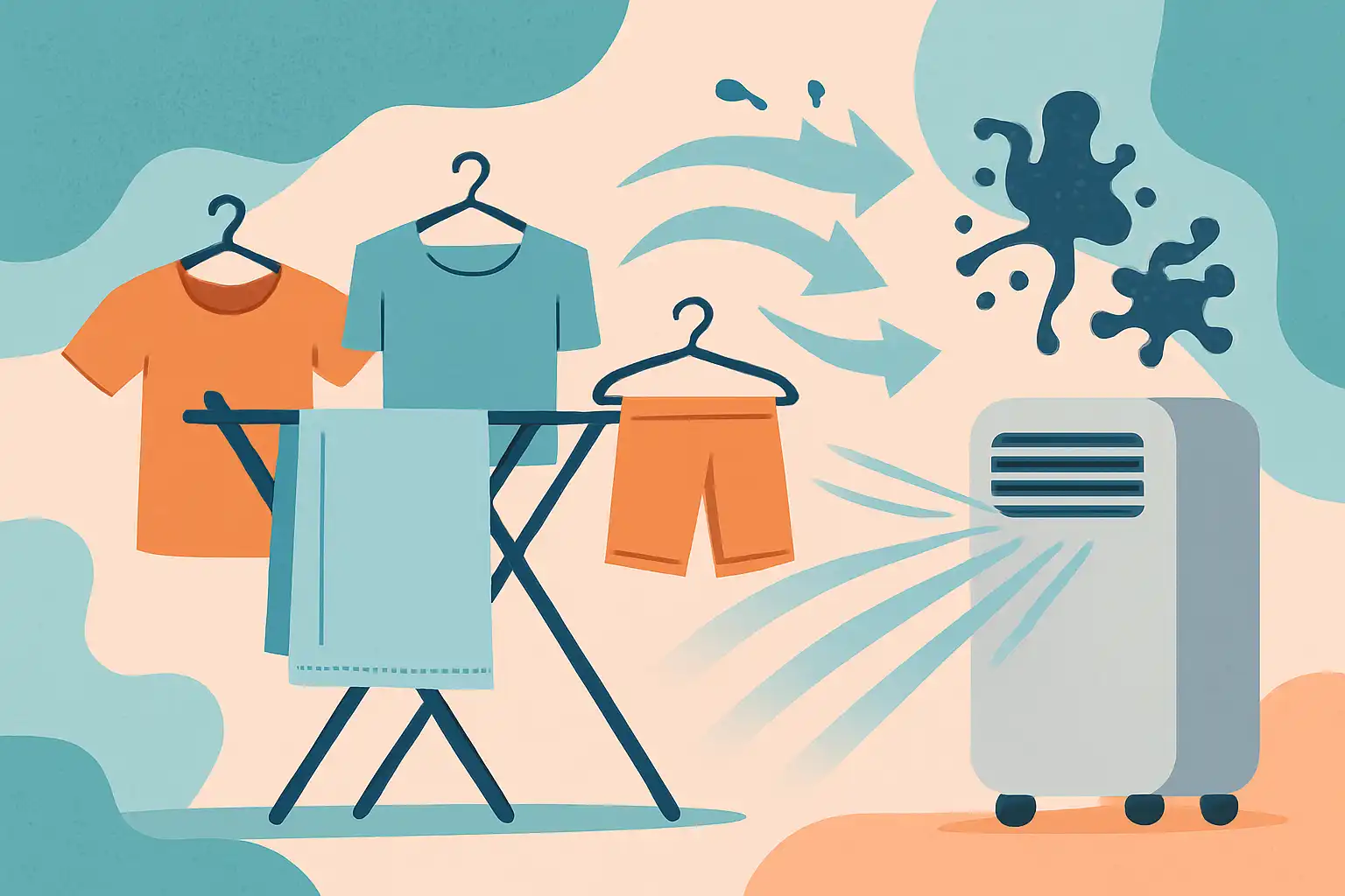 Zo droog je je was sneller en zonder schimmel met een mobiele airco