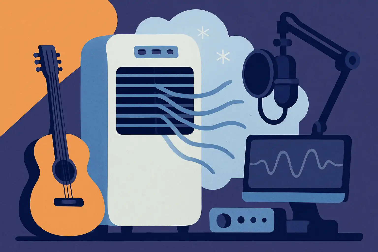 Zo houd je je opnamestudio koel zonder ruis: mobiele airco-tips voor muzikanten en podcasters