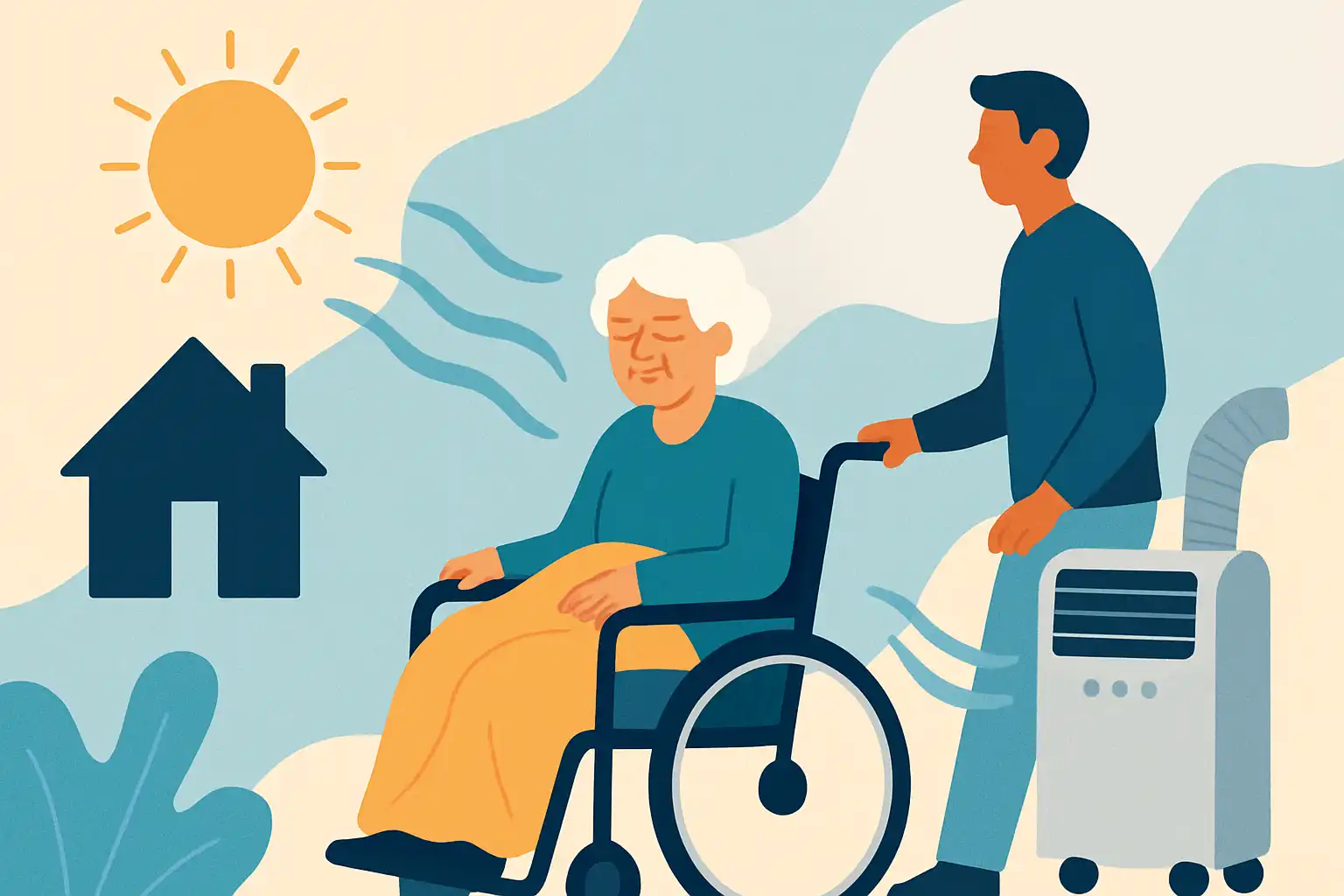 Zo houd je kwetsbare ouderen koel: praktische mobiele airco-oplossingen voor thuis en in de zorg