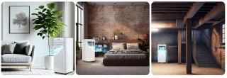 Mobiele Airconditioner – Draagbare Airco – Klimaatregelaar – Luchtontvochtiger – Ventilator – 9000 BTU – Wi-Fi Bedienbaar – Stil & Energiezuinig