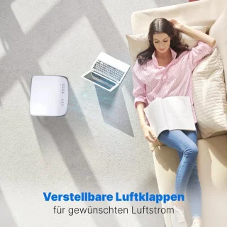 Mobiele airconditioner tot 28 m² | 3-in-1 koelen, ontvochtigen, ventileren | Stil, met timer en afstandsbediening | 7000 BTU