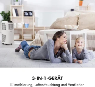 Mobiele airconditioning 3-in-1 met WiFi-bediening, 9000 BTU, geschikt voor 26-44 m², energiezuinig en met timer
