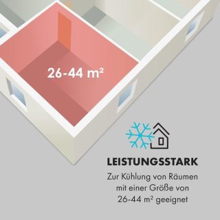 Mobiele airconditioning 3-in-1 met WiFi-bediening, 9000 BTU, geschikt voor 26-44 m², energiezuinig en met timer review