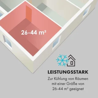 Mobiele airconditioning 3-in-1 met WiFi-bediening, 9000 BTU, geschikt voor 26-44 m², energiezuinig en met timer