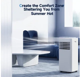 Airco - Mobiele Airco - Airconditioner - Airconditioning - 3 in 1 - Met Raamafdichtingskit - 2600 Watt - Temperatuur instelling van 16° tot 31° - Met Afstandsbediening 2 Snelheden - Wit