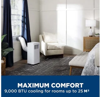 Airco - Mobiele Airco - Airconditioner - Airconditioning - 3 in 1 - Met Raamafdichtingskit - 2600 Watt - Temperatuur instelling van 16° tot 31° - Met Afstandsbediening 2 Snelheden - Wit