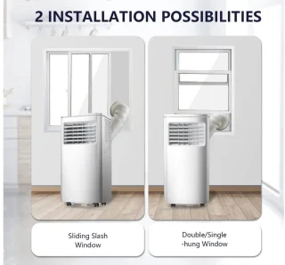Airco - Mobiele Airco - Airconditioner - Airconditioning - 3 in 1 - Met Raamafdichtingskit - 2600 Watt - Temperatuur instelling van 16° tot 31° - Met Afstandsbediening 2 Snelheden - Wit