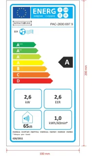 Airco - Mobiele Airco - Airconditioner - Airconditioning - 3 in 1 - Met Raamafdichtingskit - 2600 Watt - Temperatuur instelling van 16° tot 31° - Met Afstandsbediening 2 Snelheden - Wit