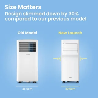 Mobiele Airconditioner met Koelen, Ventileren en Ontvochten - 7000 BTU, App-bediening en Energiezuinig