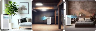 Mobiele airco 9000 BTU 4-in-1 met ventilator en ontvochtiger - Energiezuinig en slim