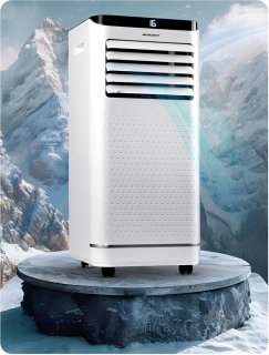 Wat vinden we goed aan de Mobiele airco 9000 BTU 4-in-1 met ventilator en ontvochtiger - Energiezuinig en slim