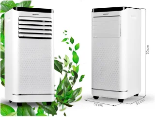 Mobiele airco 9000 BTU 4-in-1 met ventilator en ontvochtiger - Energiezuinig en slim