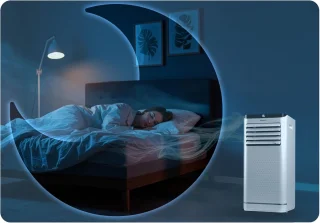 Mobiele airco 9000 BTU 4-in-1 met ventilator en ontvochtiger - Energiezuinig en slim