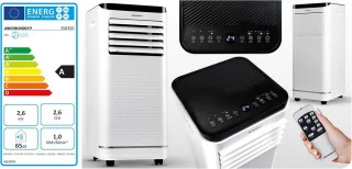 Mobiele airco 9000 BTU 4-in-1 met ventilator en ontvochtiger - Energiezuinig en slim