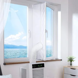 Vensterafdichting mobiele airconditioners - waterdicht - 500cm - wit