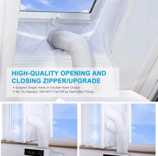 Vensterafdichting mobiele airconditioners - waterdicht - 500cm - wit