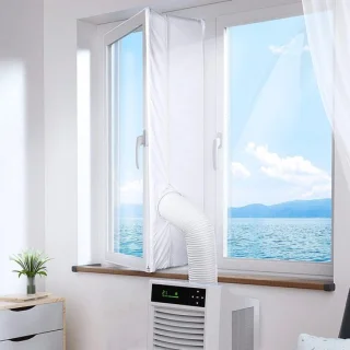 Vensterafdichting mobiele airconditioners - waterdicht - 500cm - wit