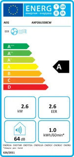 AEG AXP26U338BW Mobiele Airco Wit