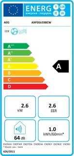 AEG AXP26U338BW Mobiele Airco Wit