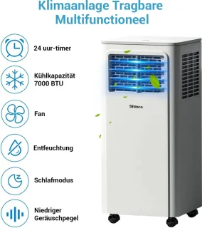 Airco 3-in-1 Mobiele Verdampingsluchtkoeler 18 m² Energy A