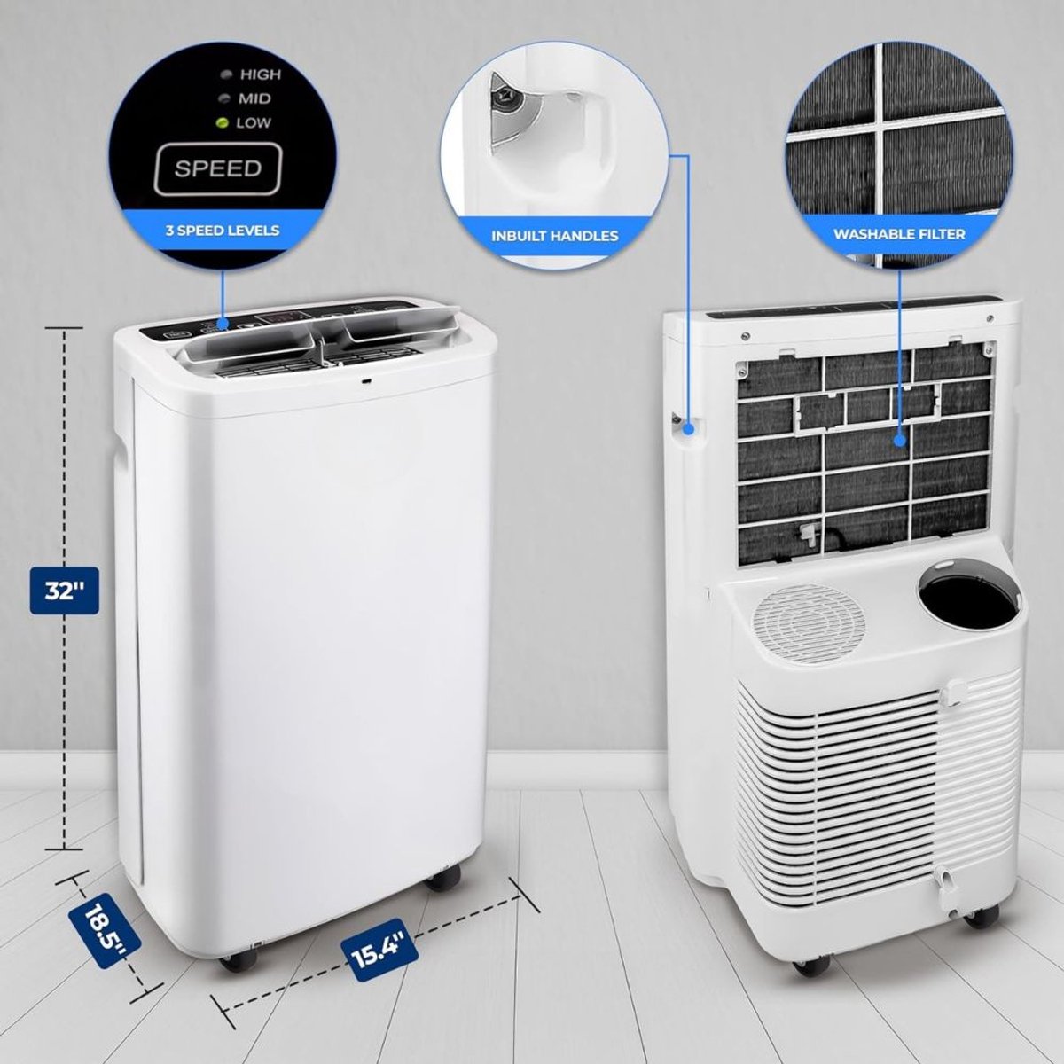 Wat vinden we goed aan de Airconditioner Mobiele Airco 14,000 BTU