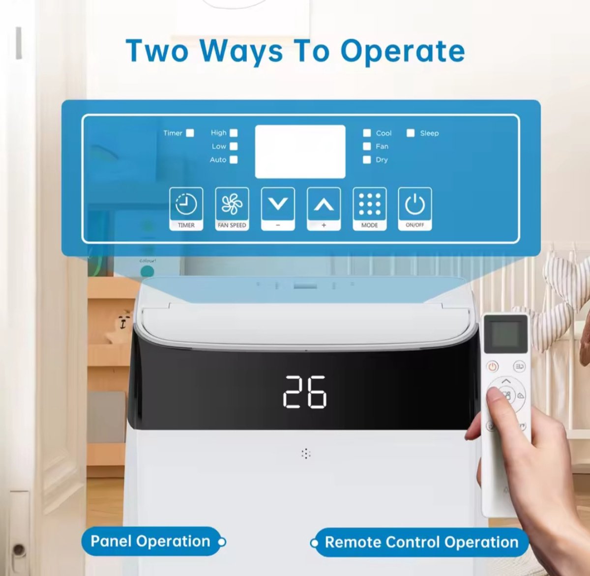 Airconditioning 3-in-1 12000 BTU Wit inclusief Afstandsbediening
