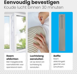 Auronic Mobiele Airco 10.000 BTU 4-in-1