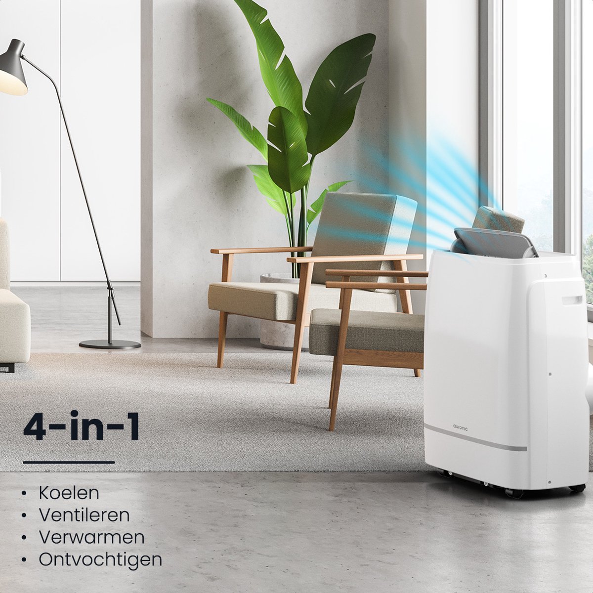 Auronic Mobiele Airco 12000 BTU 4-in-1