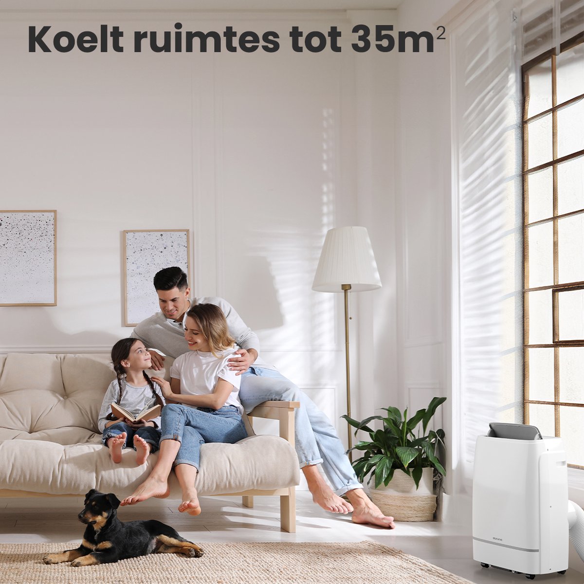 Auronic Mobiele Airco 12000 BTU 4-in-1