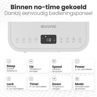 Auronic Mobiele Airco 7000 BTU 3-in-1