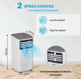 Climadiff CLIMA7K1 Mobiele Airconditioner 7.000 BTU Wit
