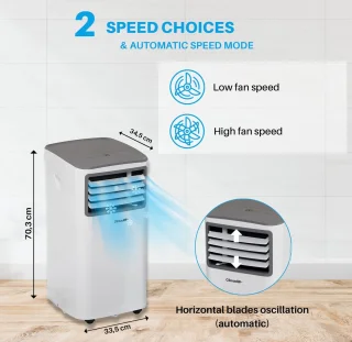 Climadiff CLIMA9K1 Mobiele Airconditioner 9000 BTU Wit