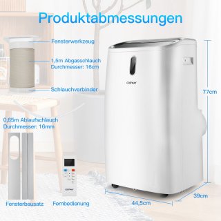 Wat vinden we goed aan de COSTWAY 16000 BTU Mobiele airconditioner
