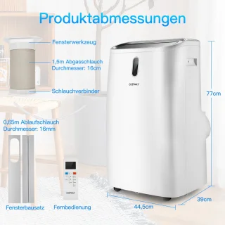 COSTWAY 16000 BTU Mobiele airconditioner