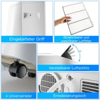 COSTWAY 16000 BTU Mobiele airconditioner