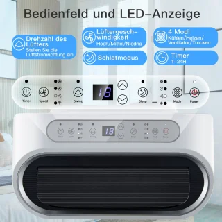 COSTWAY 16000 BTU Mobiele airconditioner