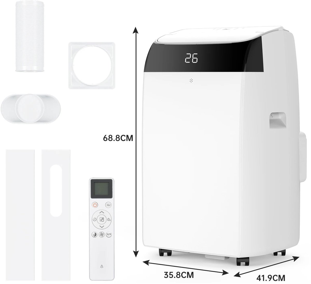 Wat vinden we goed aan de Draagbare Airconditioner 12.000 BTU - Witte Bovenkant