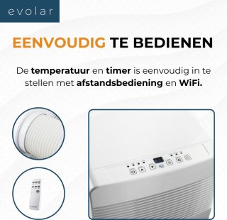 Evolar EVO-09CW Mobiele Airco 9000 BTU