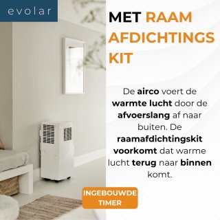 Evolar EVO-09CW Mobiele Airco 9000 BTU