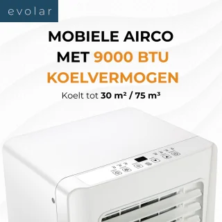 Evolar EVO-9000CW Mobiele Airco 9000BTU