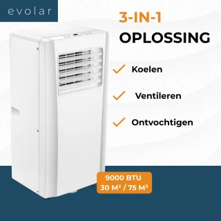 Evolar EVO-9000CW Mobiele Airco 9000BTU