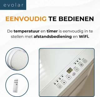 Evolar EVO-9000CW Mobiele Airco 9000BTU