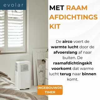 Evolar EVO-9000CW Mobiele Airco 9000BTU