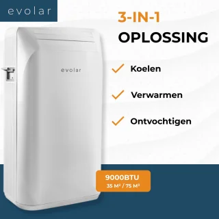 Evolar EVO-ES9000 Mobiele Airco 9000 BTU WiFi