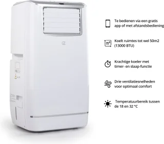 FlinQ Slimme Mobiele Airco 13.000 BTU